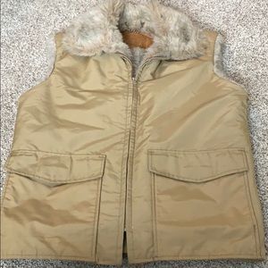 Woolrich Tan Faux Fur Vest Size Medium